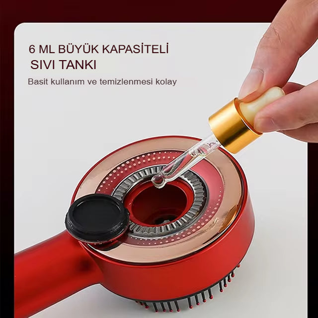 Serum hazneli saç masaj tarağı